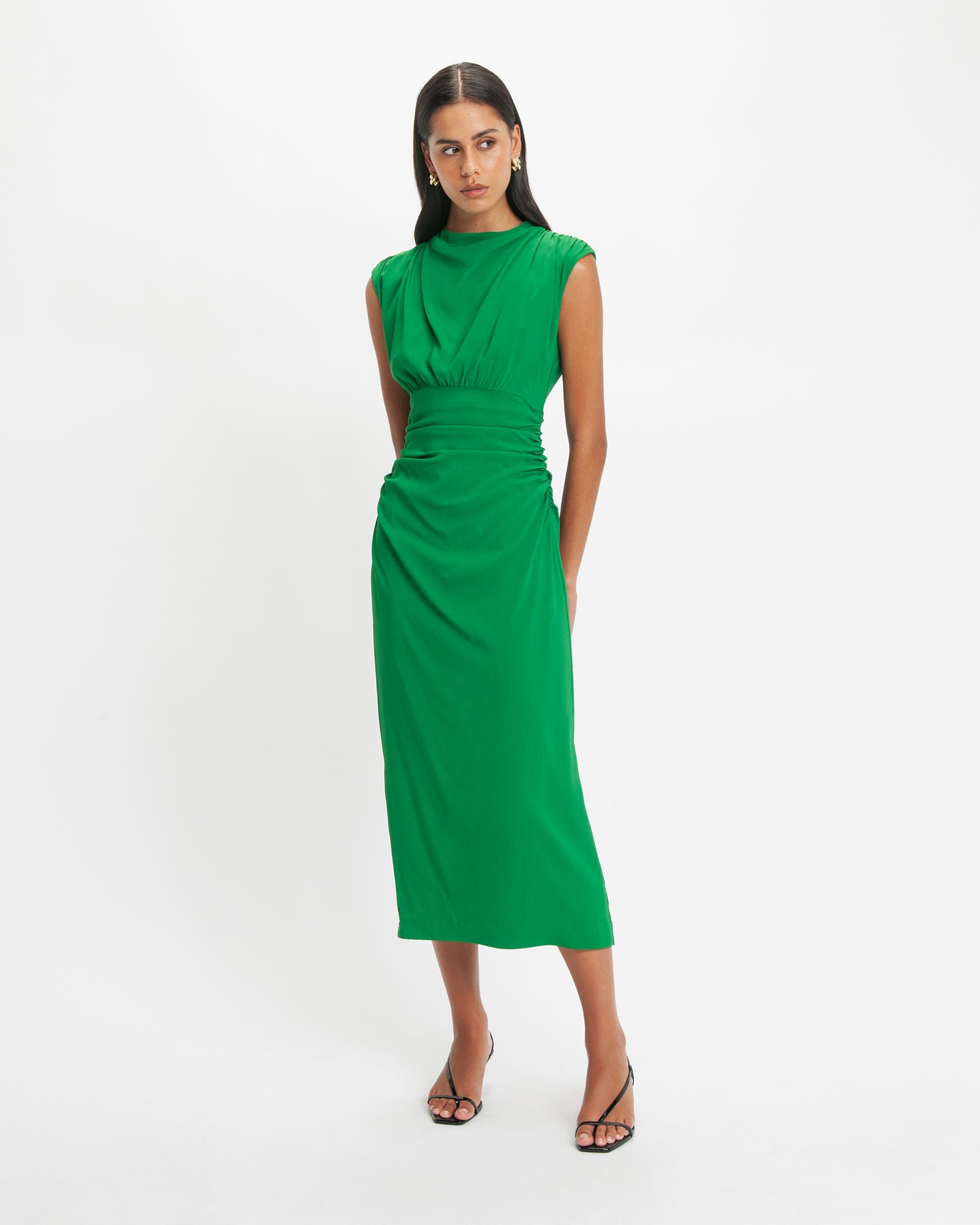 Dresses | Ruched Bodice Pencil Dress | 374 Vivid Green