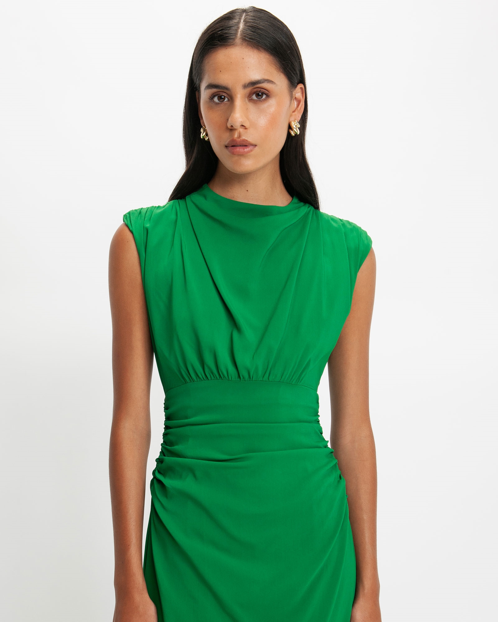 Dresses | Ruched Bodice Pencil Dress | 374 Vivid Green