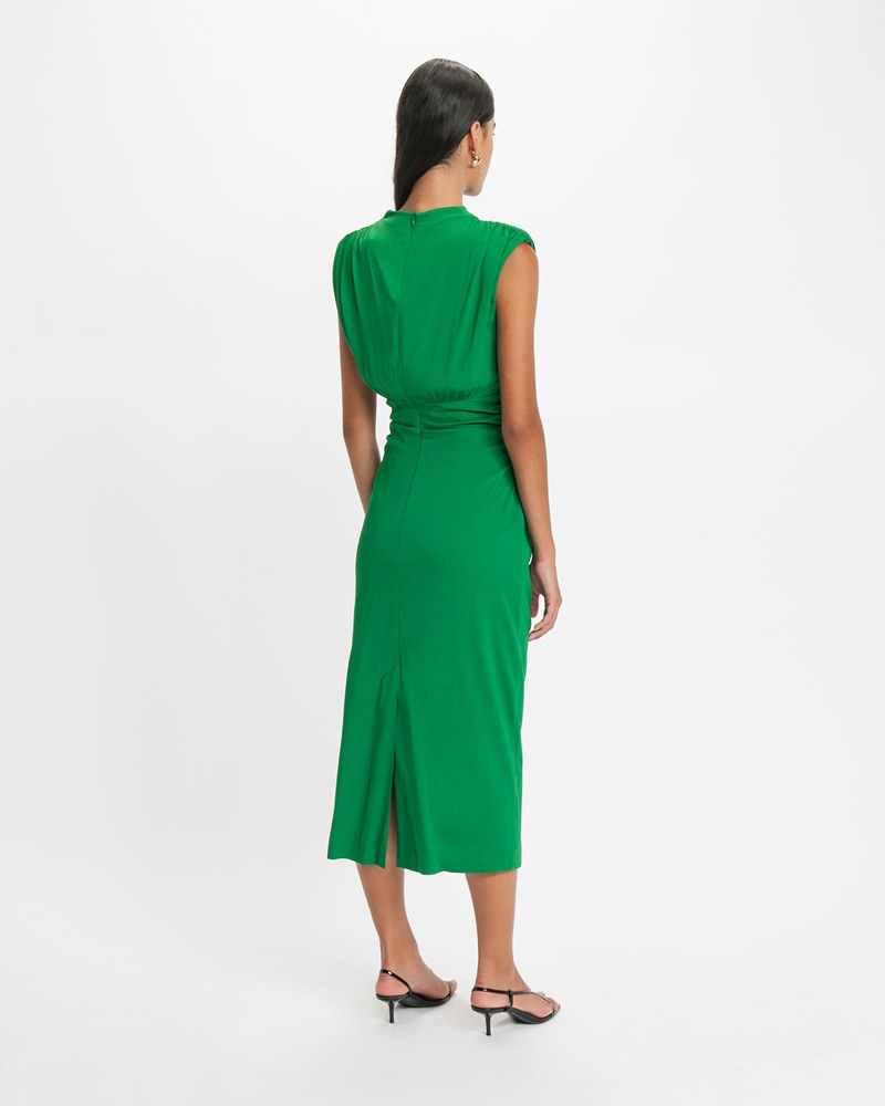 Dresses  | Ruched Bodice Pencil Dress | 374 Vivid Green