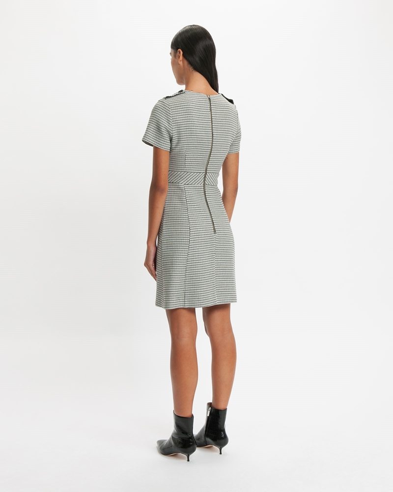 Dresses  | Check Tailored Mini Dress | 985 Black/Grey