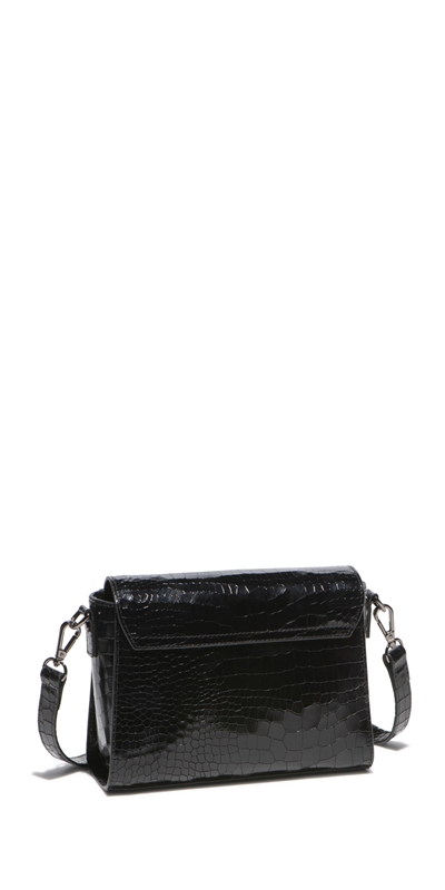 black croc handbag