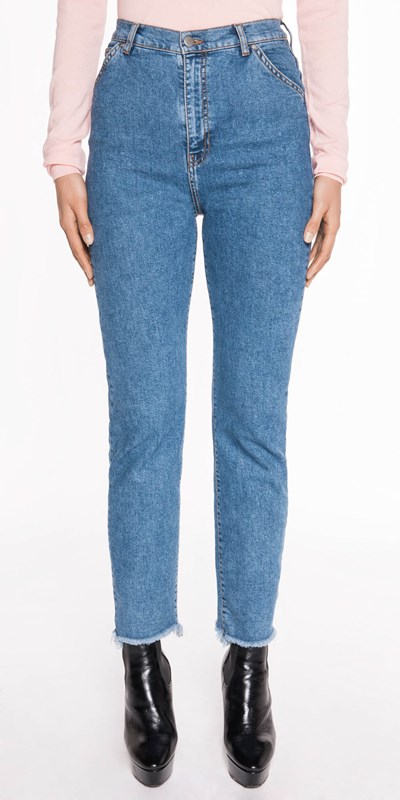High Waisted Slim Leg Jean | Buy Pants Online - Cue