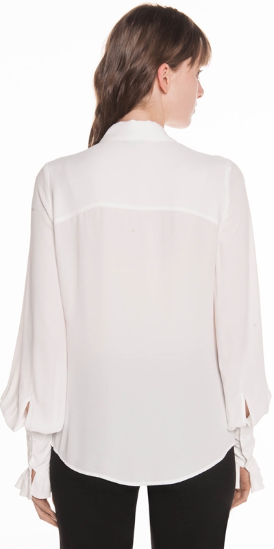 Georgette Gathered Sleeve Shirt | Buy Shirts Online - Cue