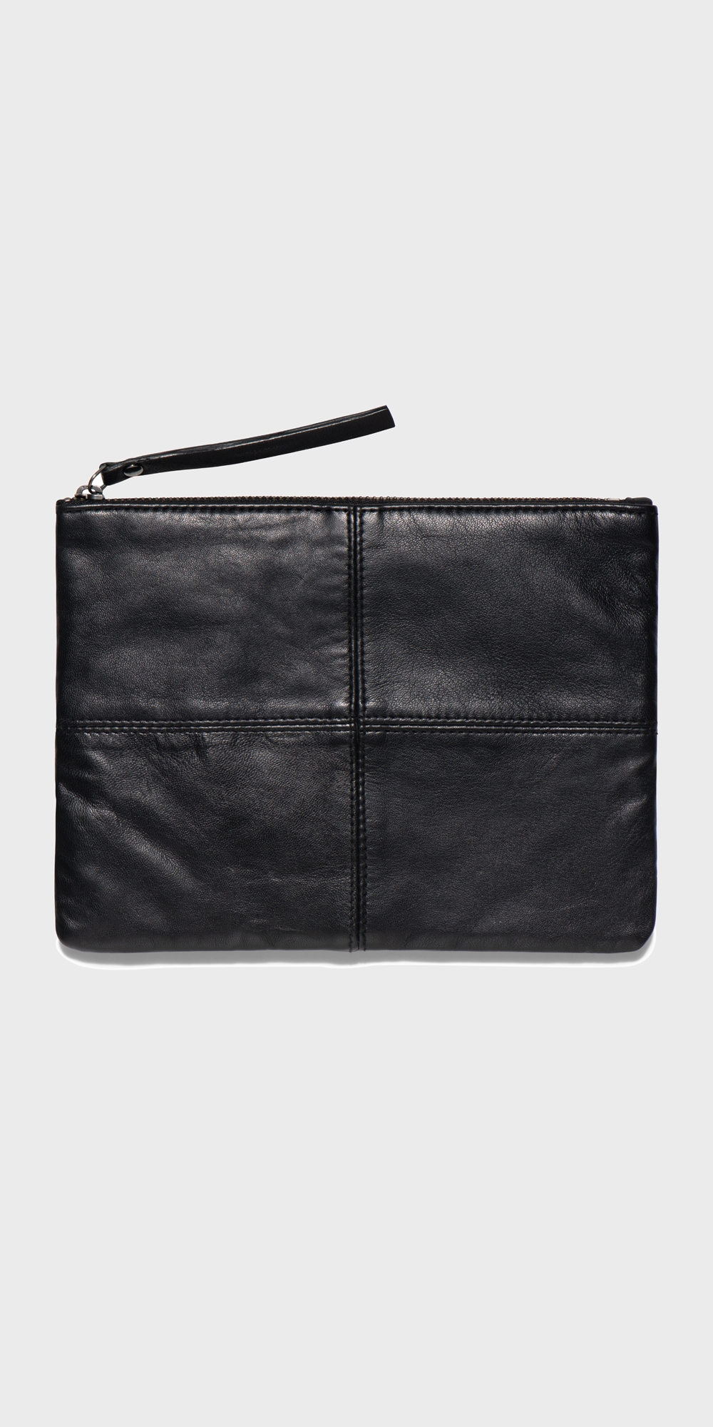 Accessories | Leather Zip Pouch | 990 Black
