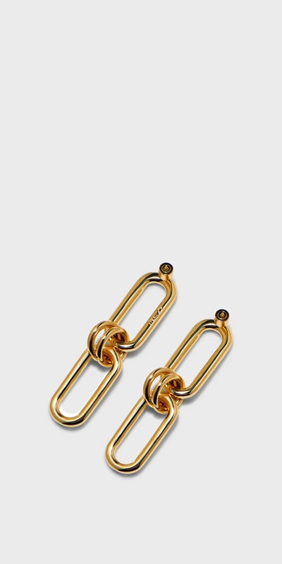 Cue Cares - Sustainable  | Chain Earring | 160 Gold