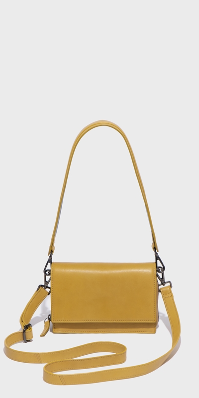 Accessories | Accordion Leather Bag | 292 Mustard