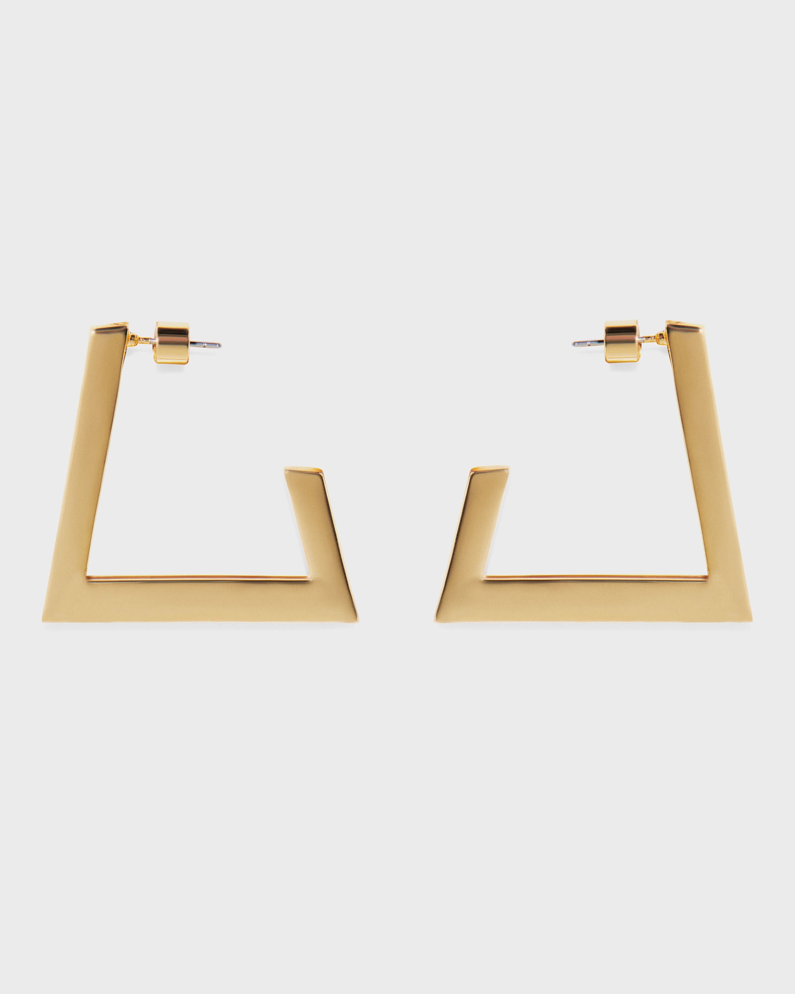 Accessories | Trapeze Hoop Earrings | 160 Gold