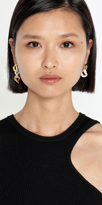 Accessories  | Drop Chain Earring | 100 White