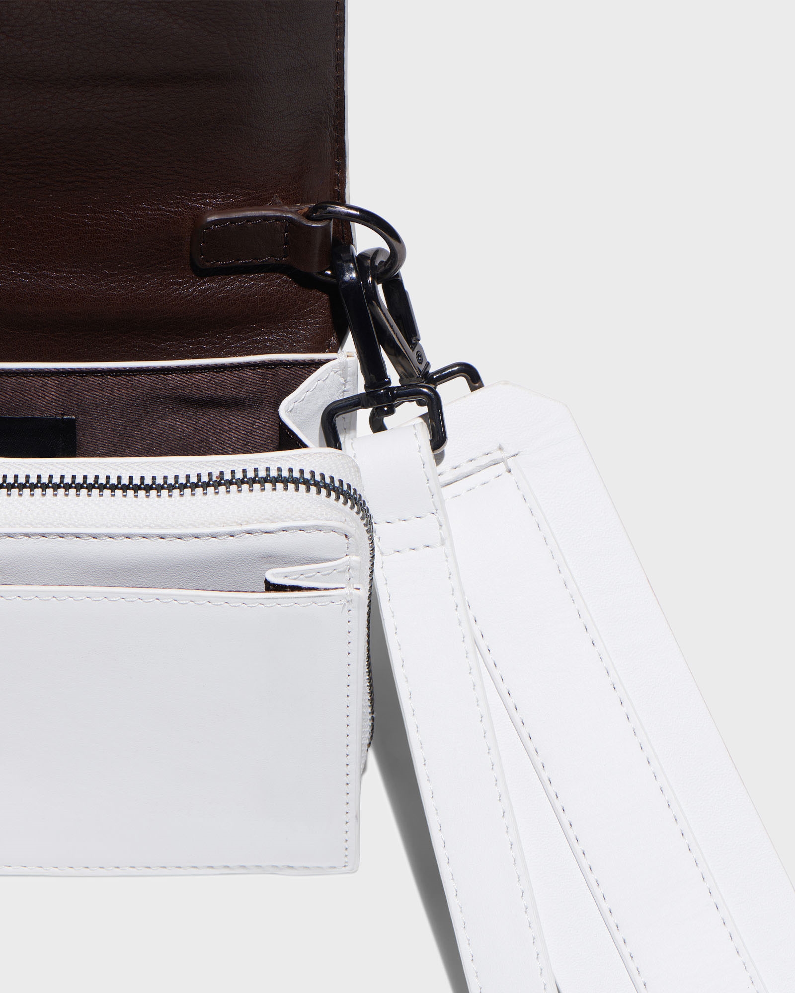 Accessories | Accordion Leather Bag | 103 Ivory