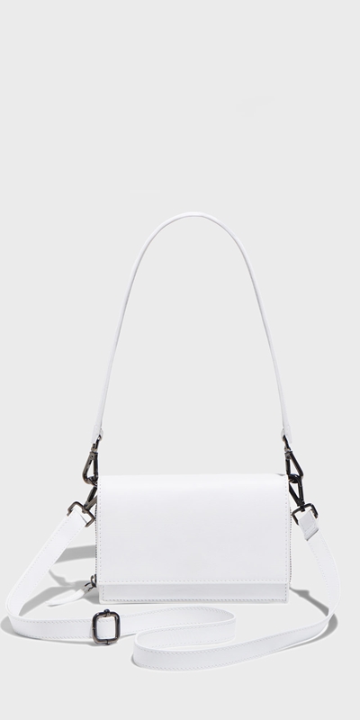 Cue Cares - Sustainable | Accordion Leather Bag | 103 Ivory