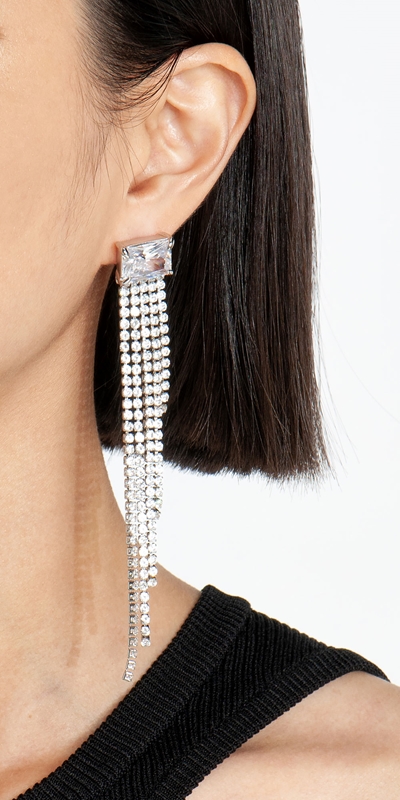 Accessories | Diamante Earring | 906 Silver