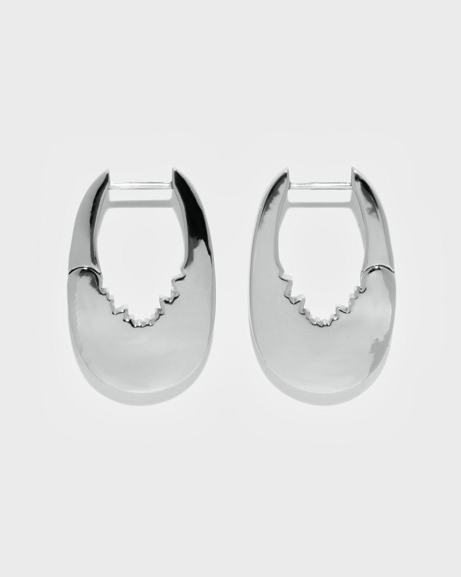 Accessories | Textured Metal Hoop Earring | 906 Silver