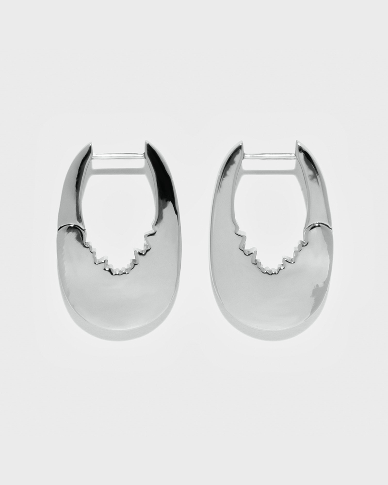| Textured Metal Hoop Earring