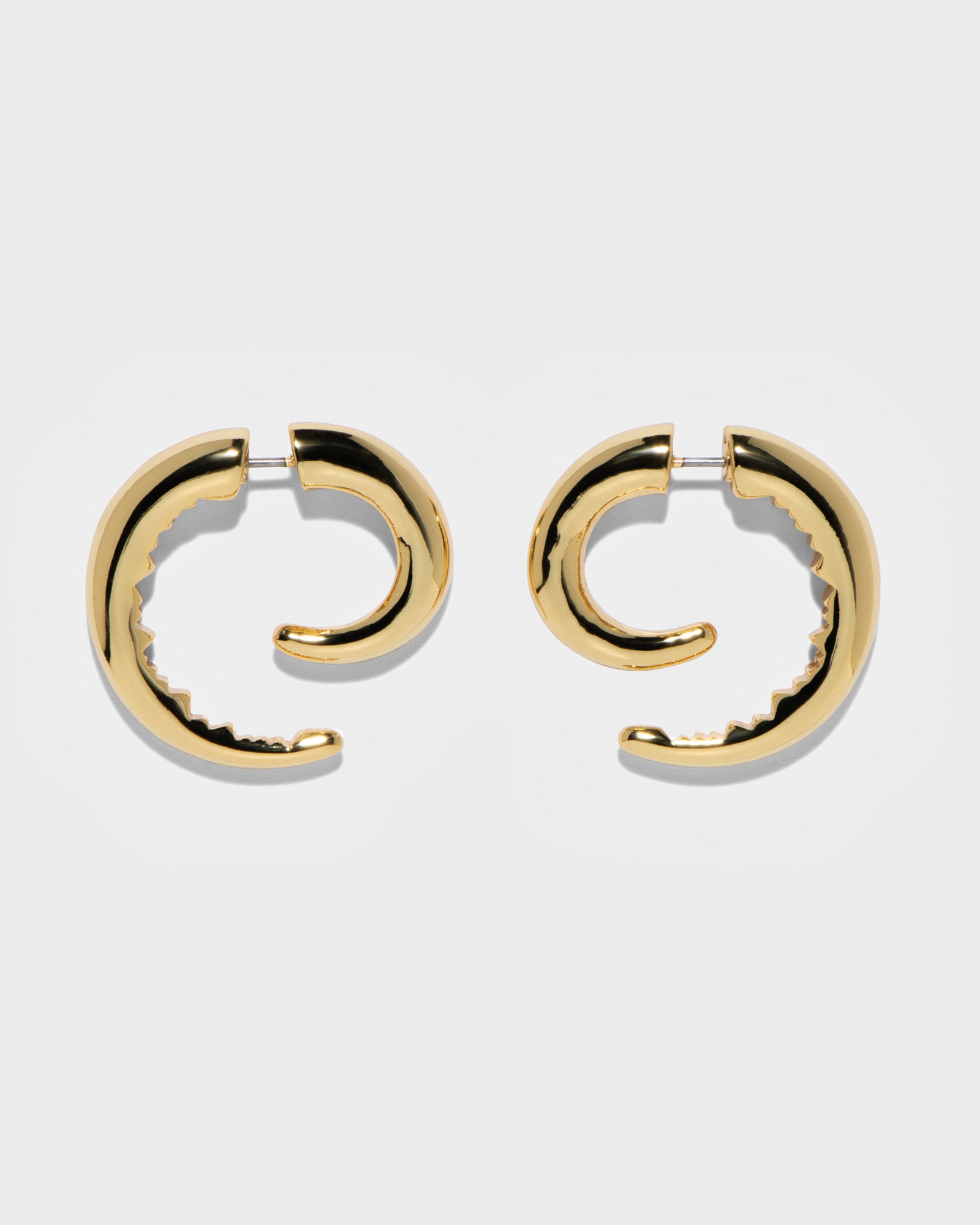 Accessories | Two Part Textured Metal Hoop | 160 Gold
