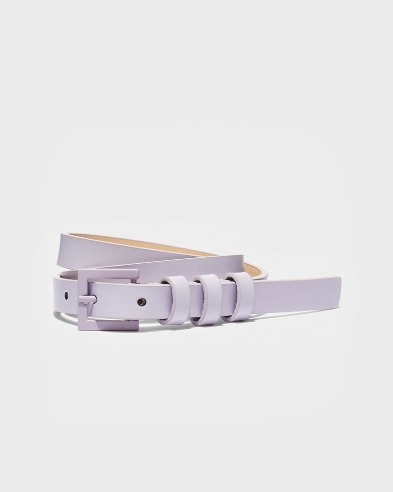 Accessories | Square Buckle Narrow Belt | 560 Lilac