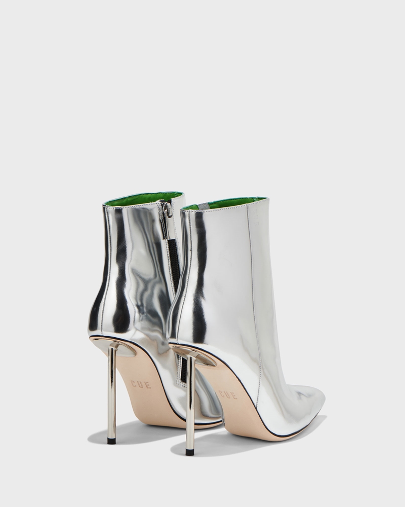 Accessories | Metal Heel Ankle Boot | 906 Silver