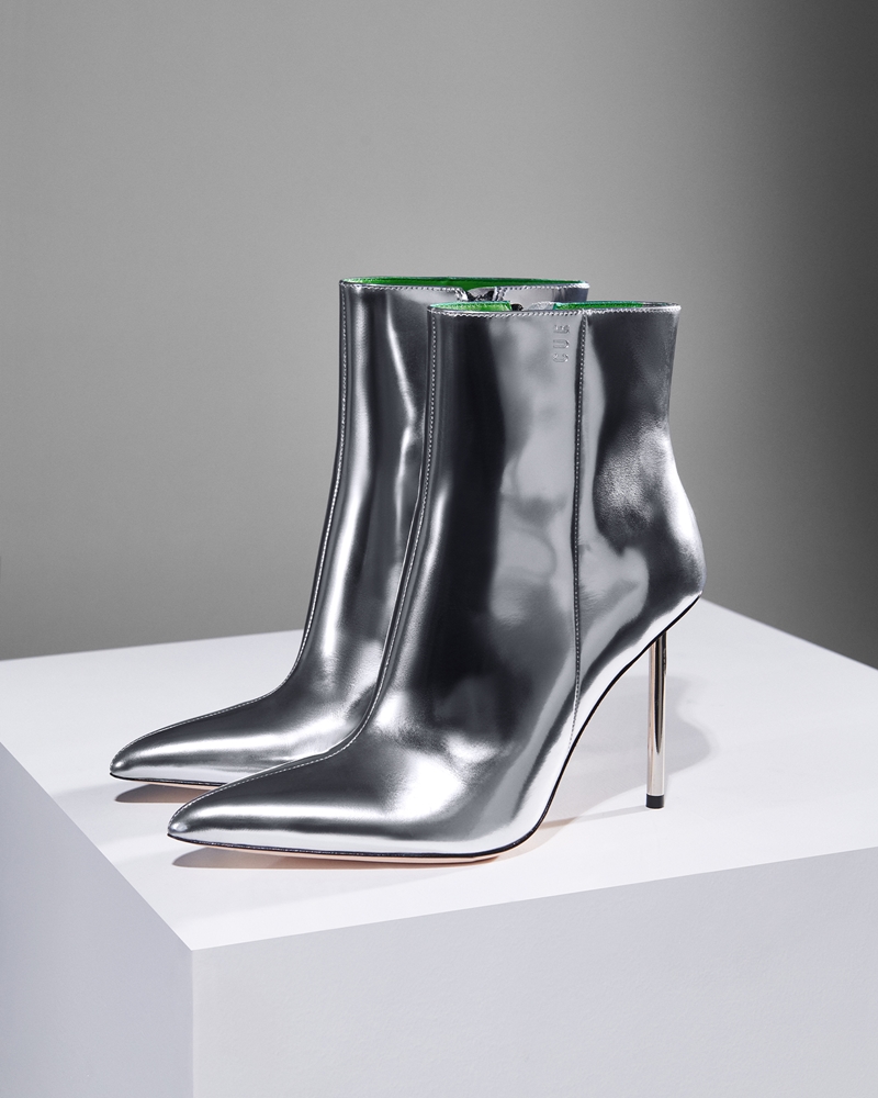 Accessories  | Metal Heel Ankle Boot | 906 Silver