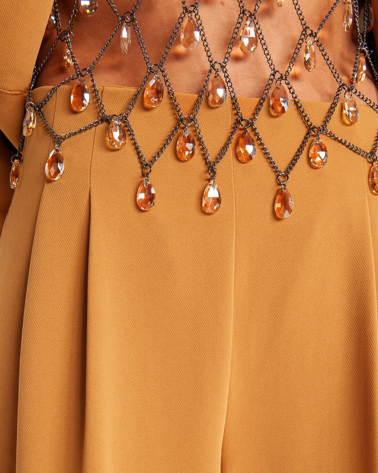 Accessories | Crystal Chain Top | 107 Champagne