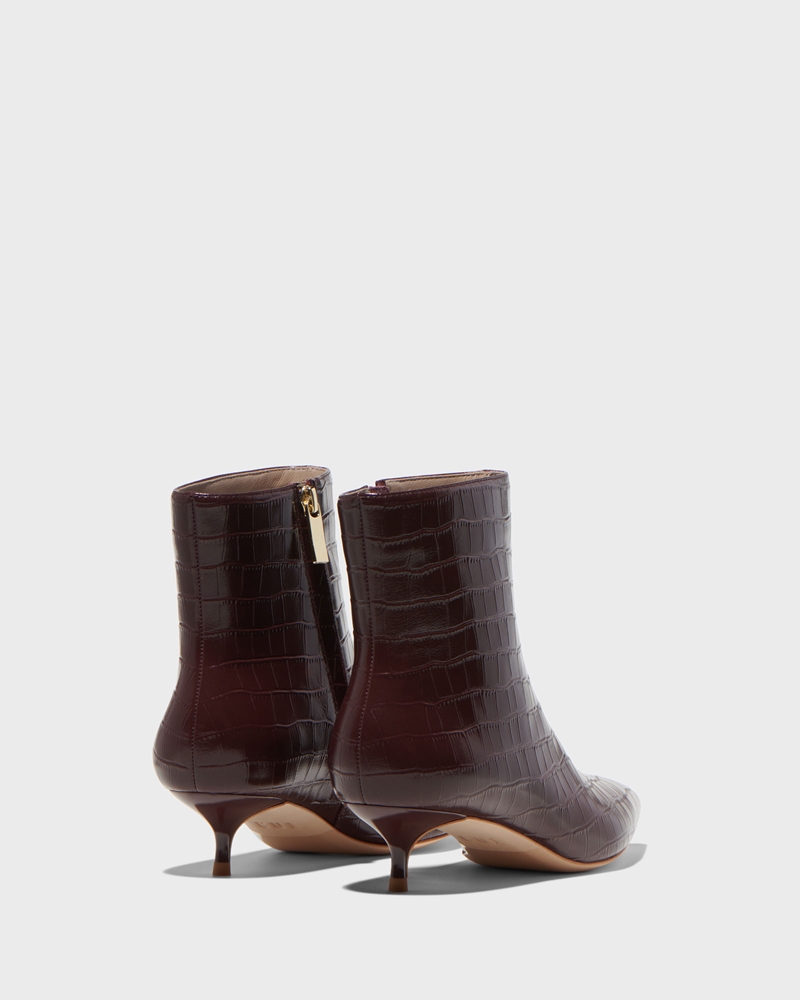 Accessories  | Pinot Croc Embossed Leather Boot | 694 Pinot