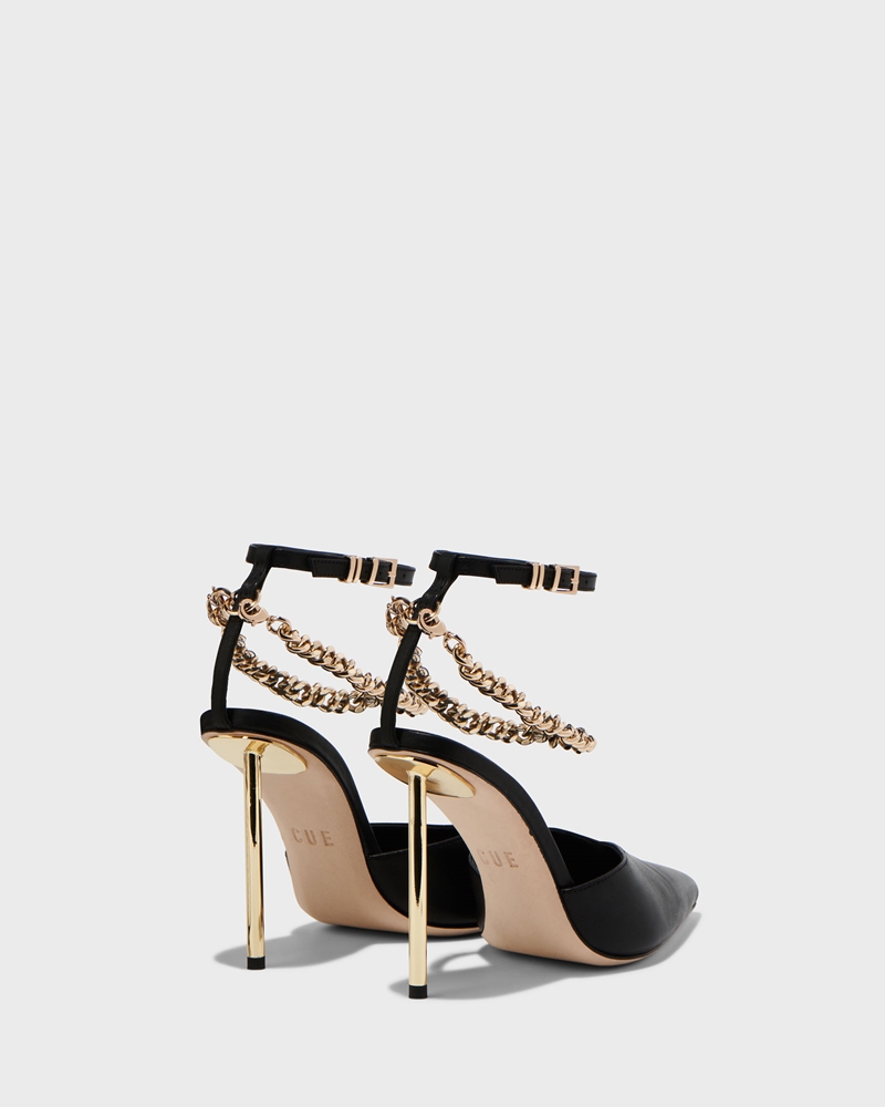 Accessories | Leather Chain and Metal Heel | 990 Black