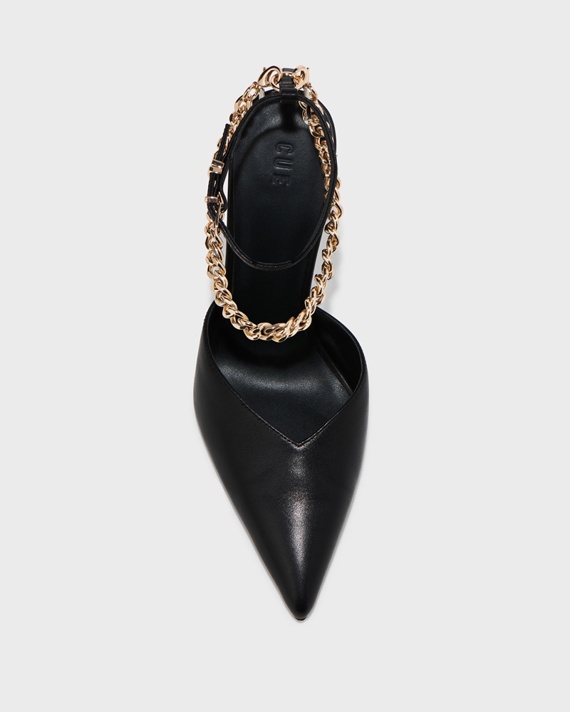 Accessories  | Leather Chain and Metal Heel | 990 Black
