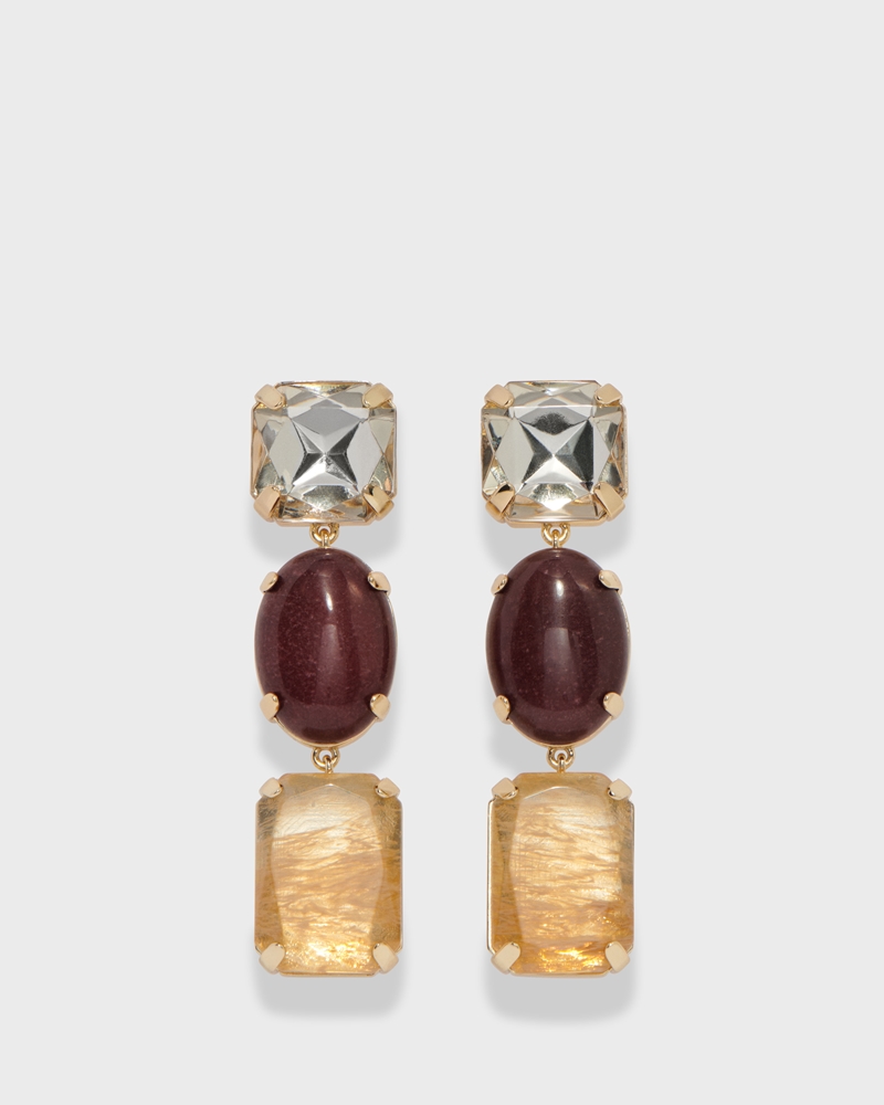 Accessories | Large Mixed Stone Earring | 999 Multi