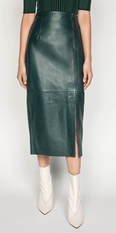 leather pencil skirt