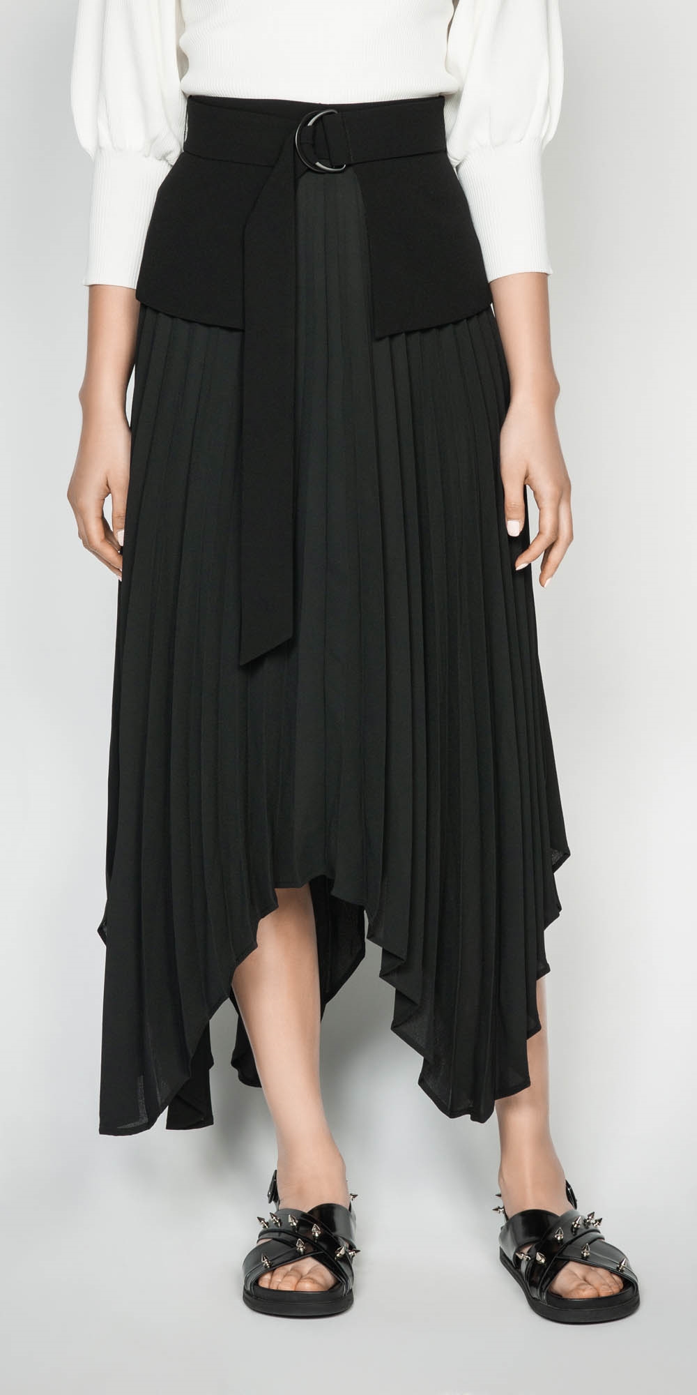 Pleated Peplum Midi Skirt | Buy Skirts Online - Cue