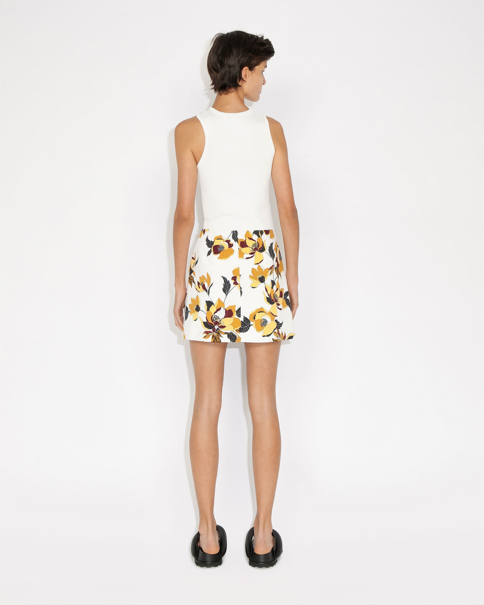 Skirts | Gold Floral Mini Skirt | 160 Gold