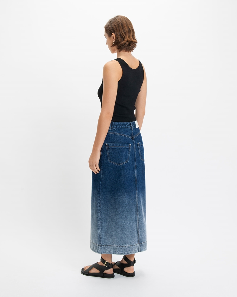 Skirts  | Denim Midi Skirt | 776 Indigo