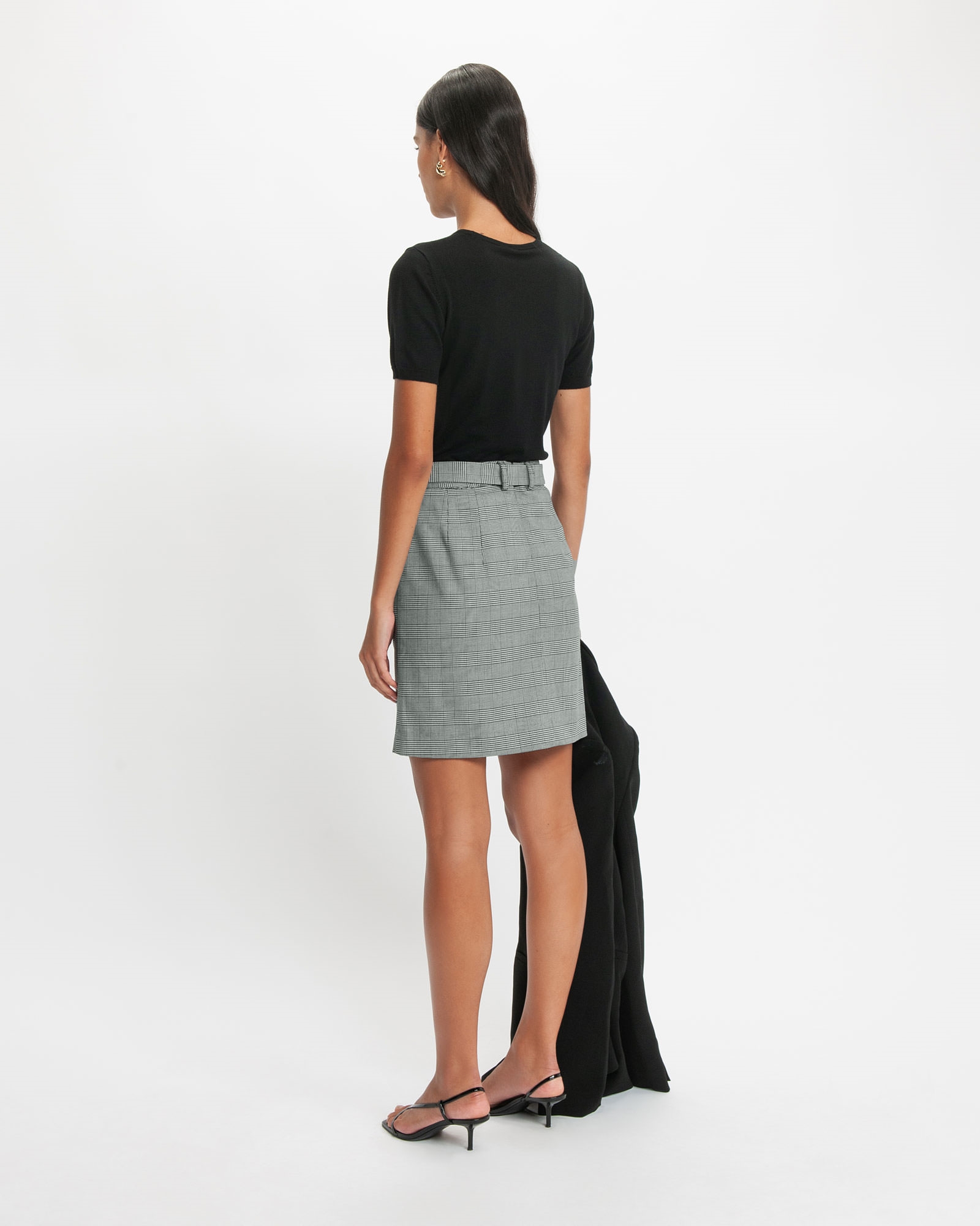 Skirts | Check Mini Skirt | 985 Black/Grey