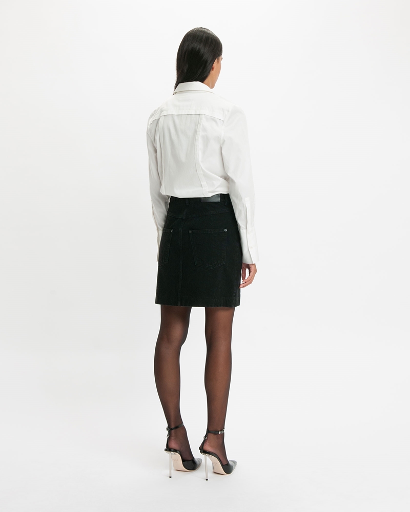 Skirts  | Black Denim Mini | 990 Black