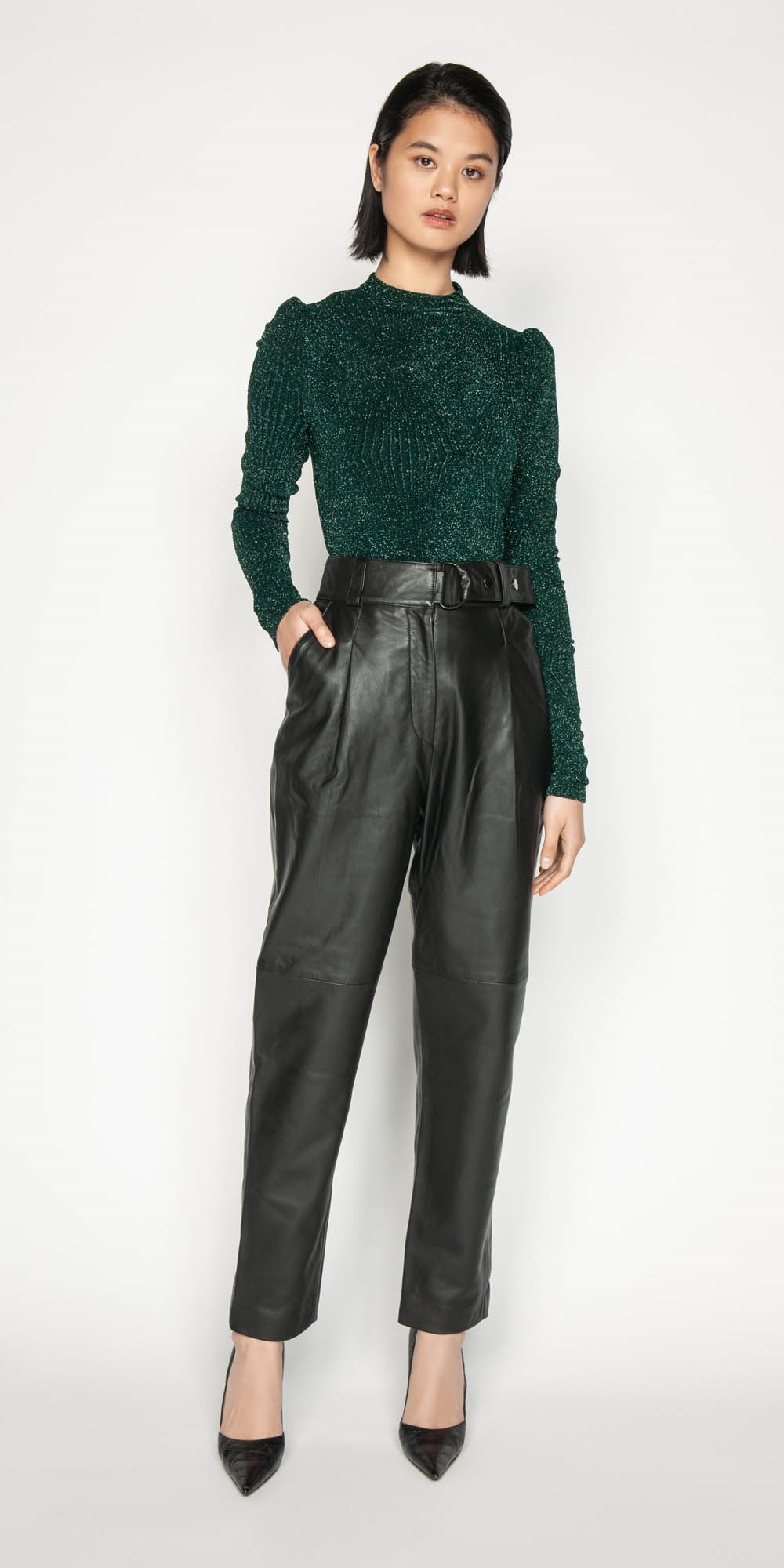 Leather Tailored Trouser | Buy Pants Online - Cue