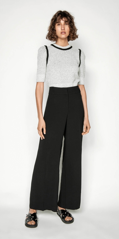 Crepe Wide Leg Pant | Buy Pants Online - Cue