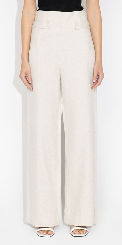 Wear to Work  | Twill Wide Leg Pant | 250 Stone