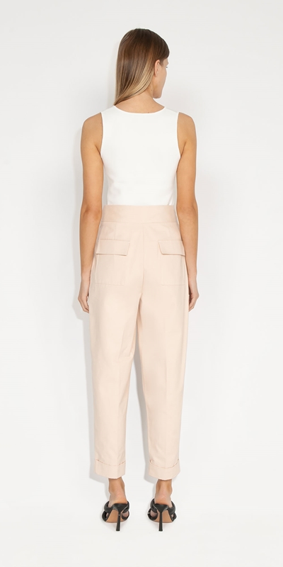 Pants | Cotton Drill Tapered Pant | 153 Pale Peach