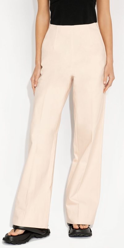 Cue Cares - Sustainable  | Cotton Drill Wide Leg Pant | 153 Pale Peach