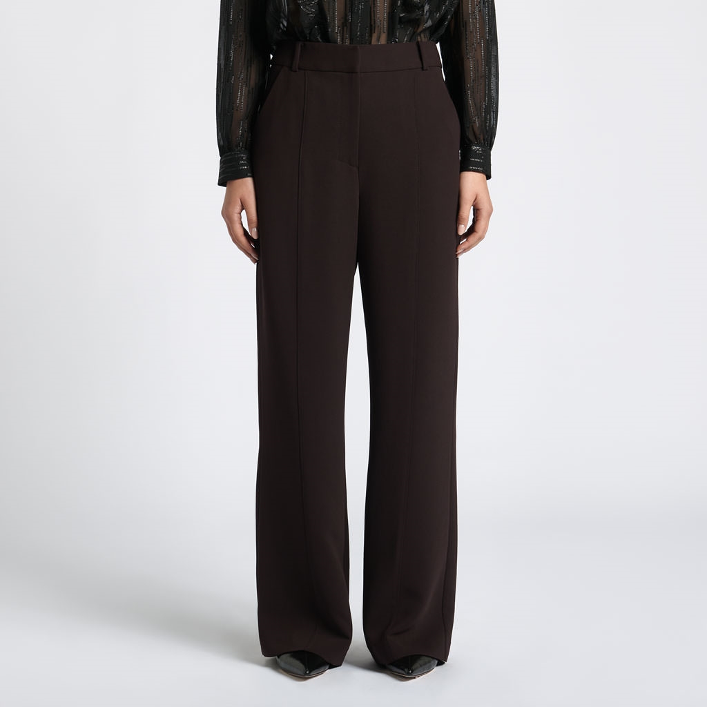 Pants | Pinstitched Tailored Pant | 696 Black Cherry
