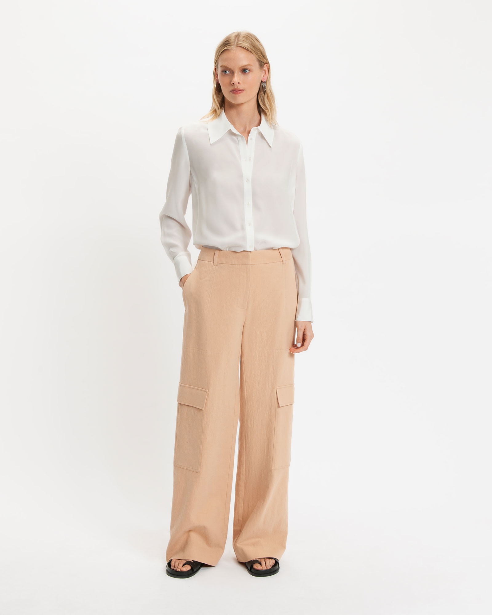 Pants | Cotton Linen Utility Pant | 230 Honey