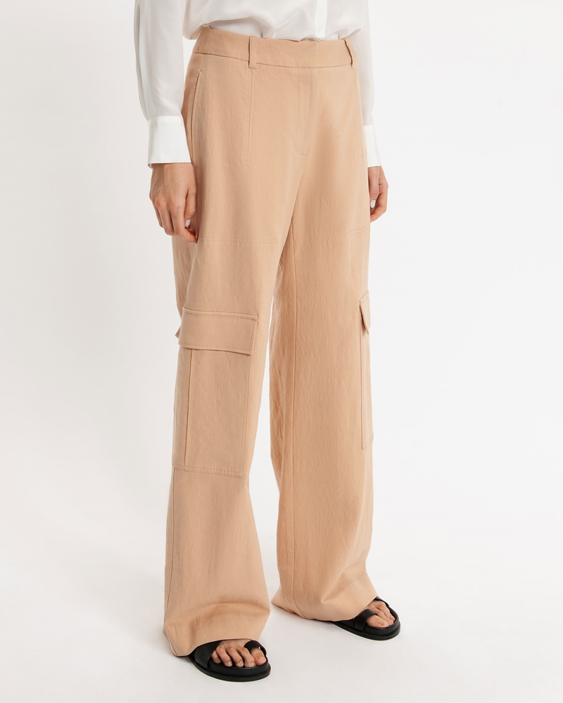 Pants | Cotton Linen Utility Pant | 230 Honey