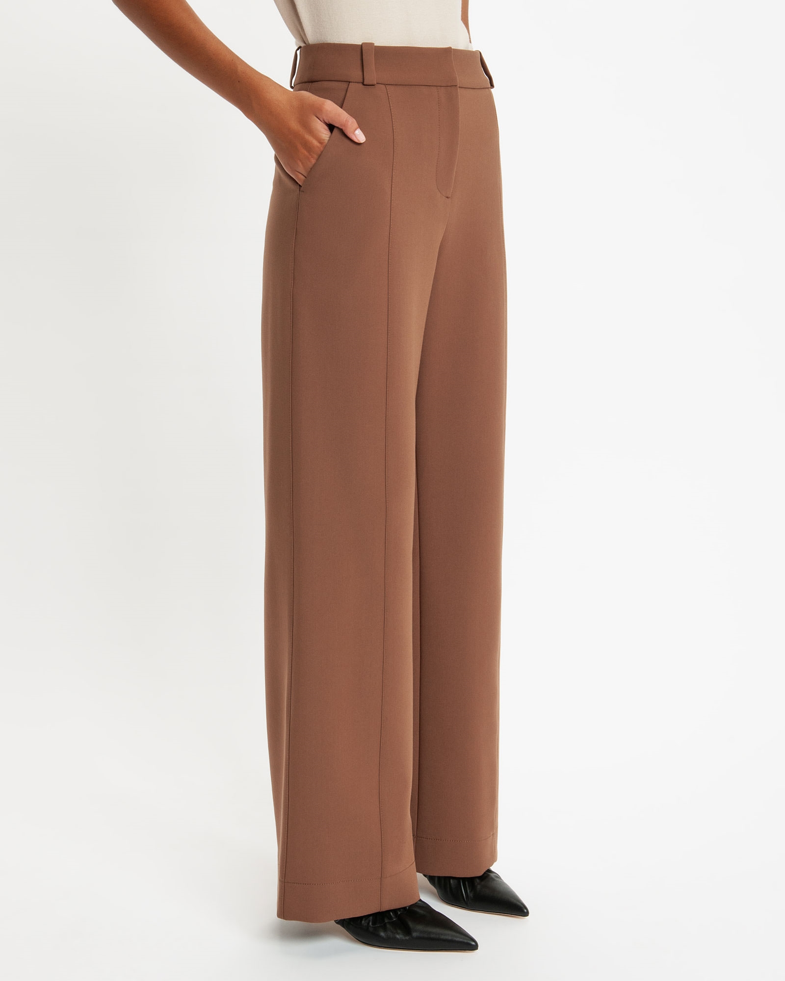 Pants  | Pinstitch Tailored Pant | 851 Chestnut
