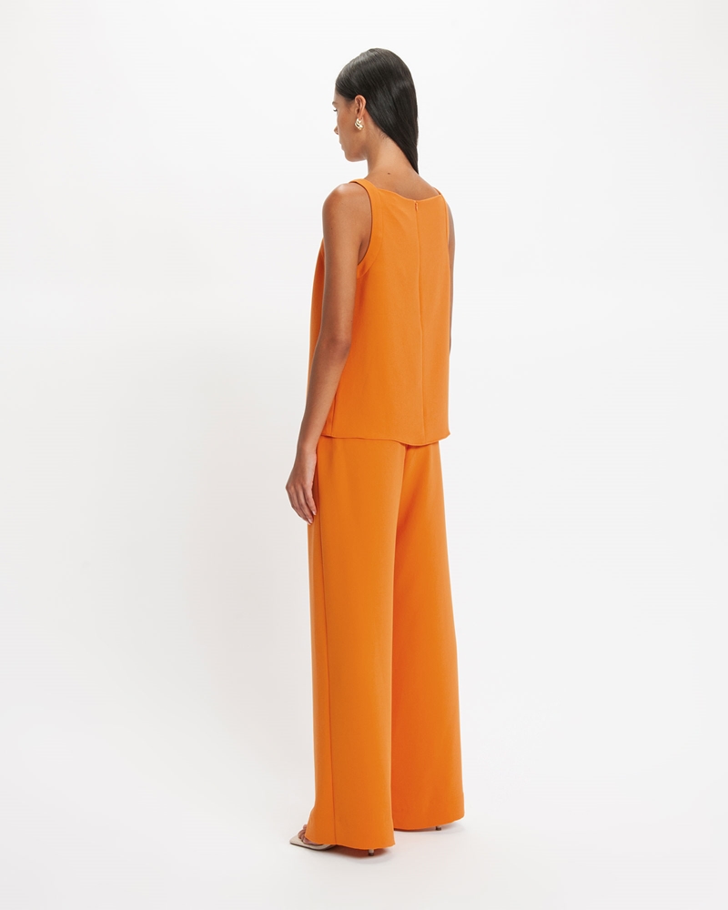 Pants  | Flat Front Pant | 219 Saffron