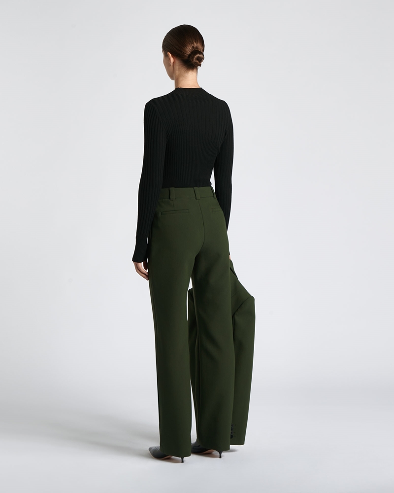 New Arrivals  | Double Weave Straight Leg Pant | 366 Dark Olive