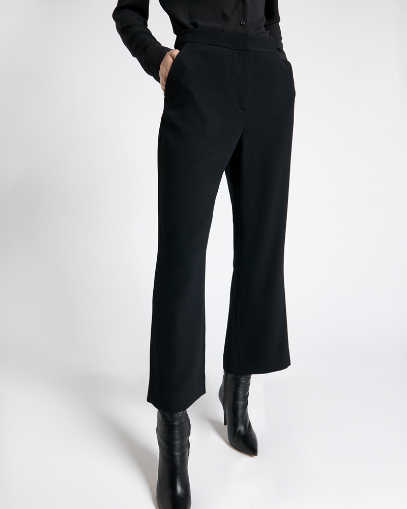 New Arrivals | Cropped Flare Pant | 990 Black