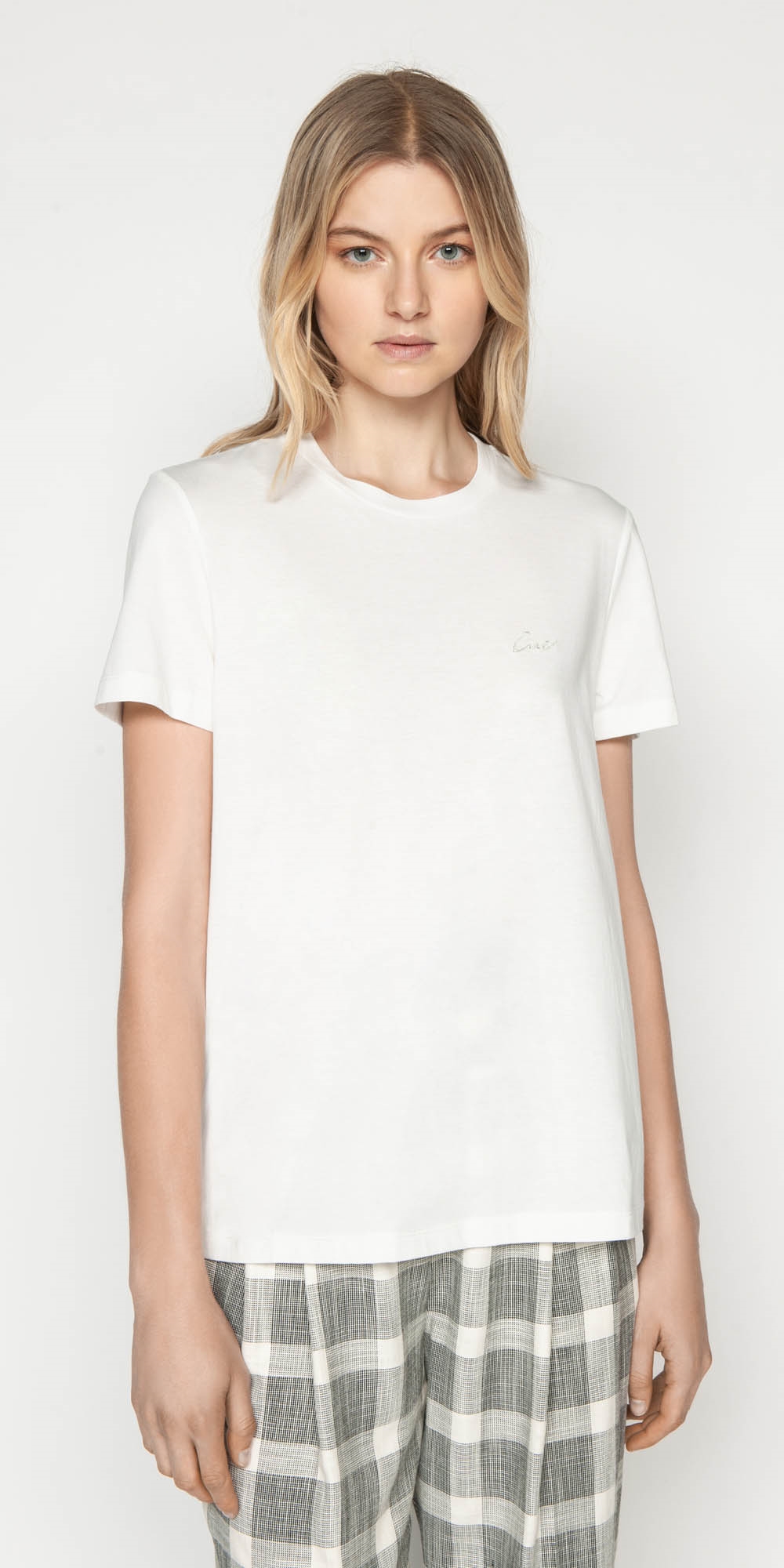 Embroidered Cue Tee | Buy Tops Online - Cue