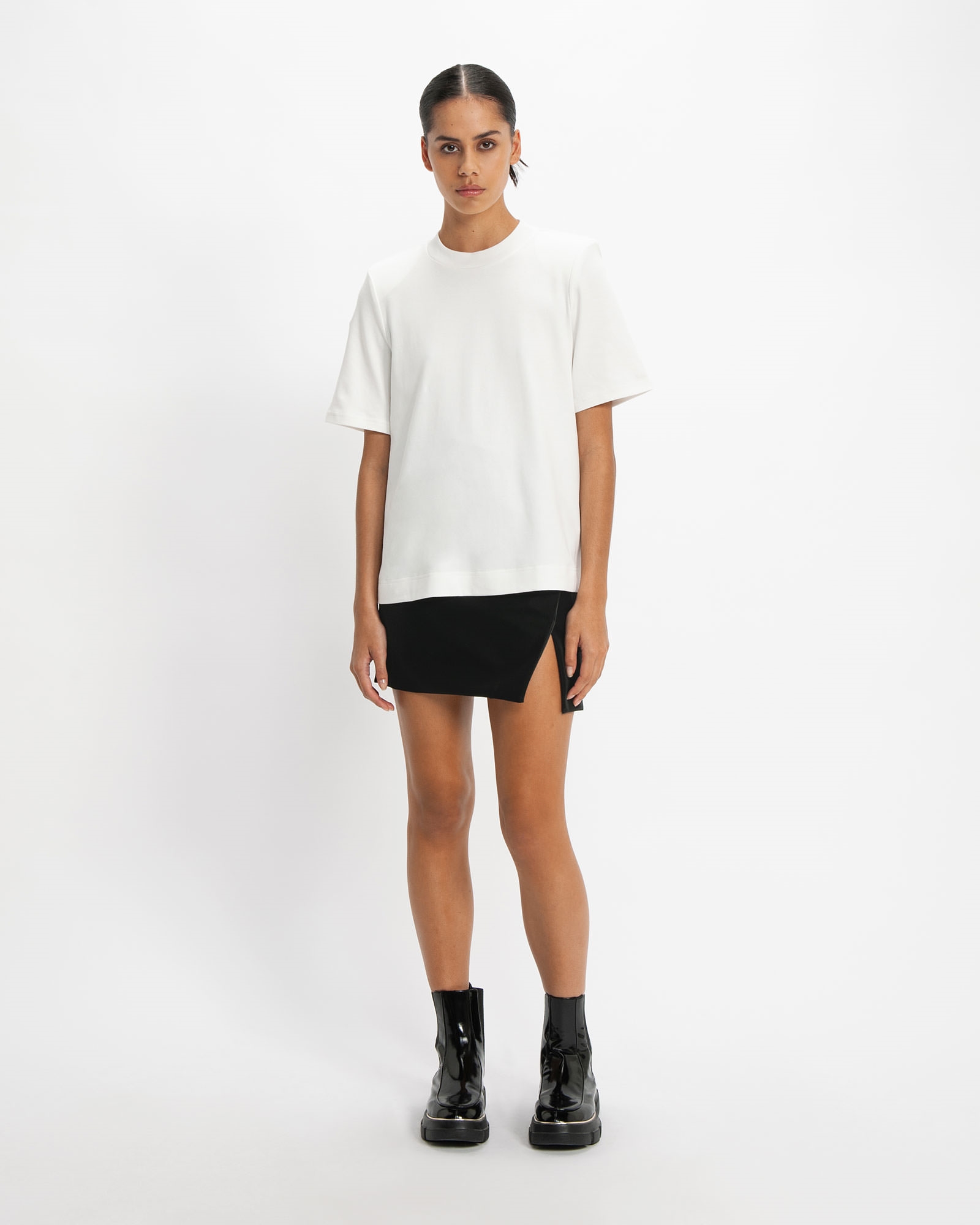 Tops and Shirts | Good Earth Cotton® Structured Tee | 110 Off White