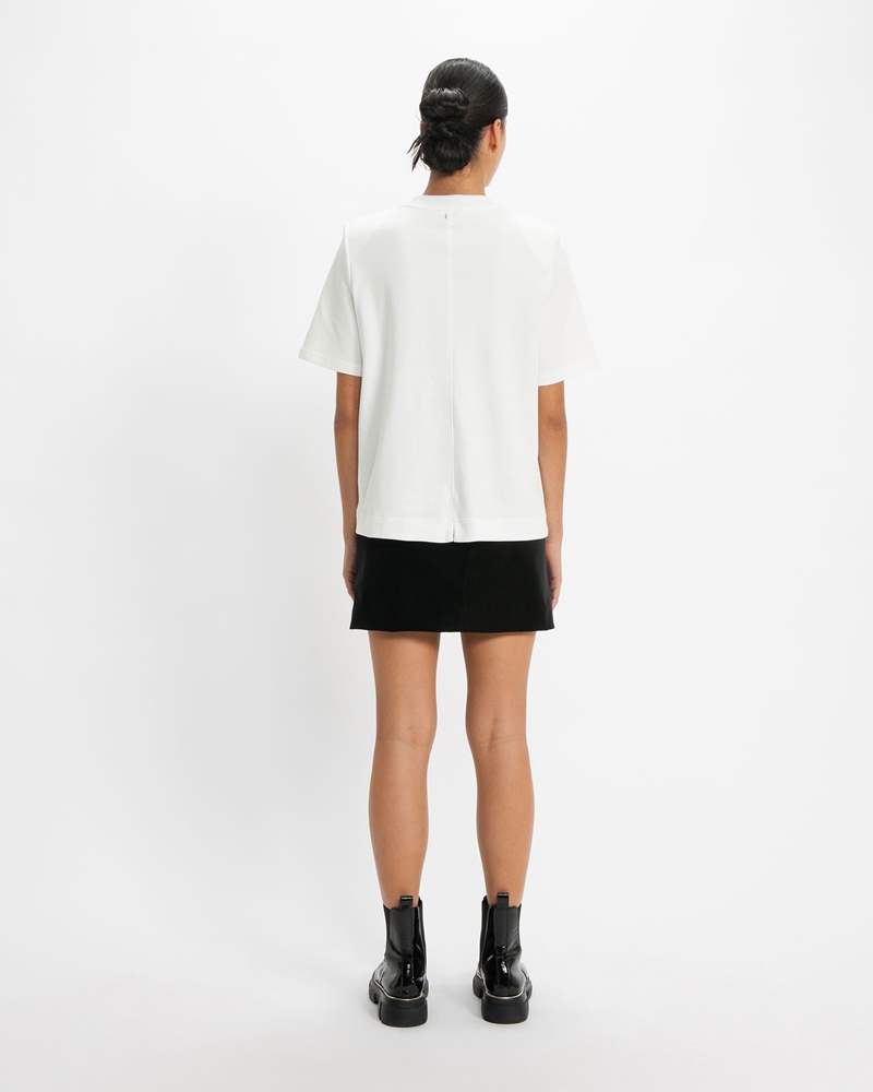 Tops and Shirts  | Good Earth Cotton® Structured Tee | 110 Off White