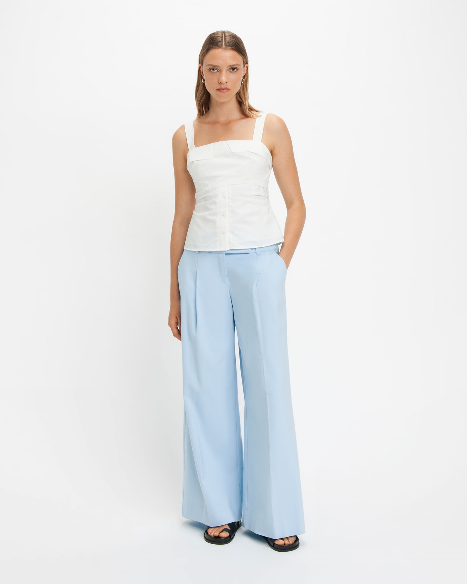 Tops and Shirts | Strappy Cotton Bodice | 110 Off White