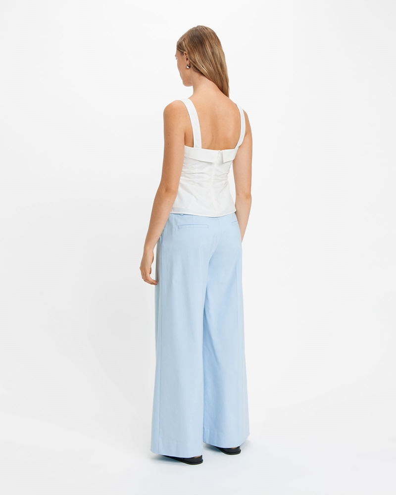 Tops and Shirts  | Strappy Cotton Bodice | 110 Off White