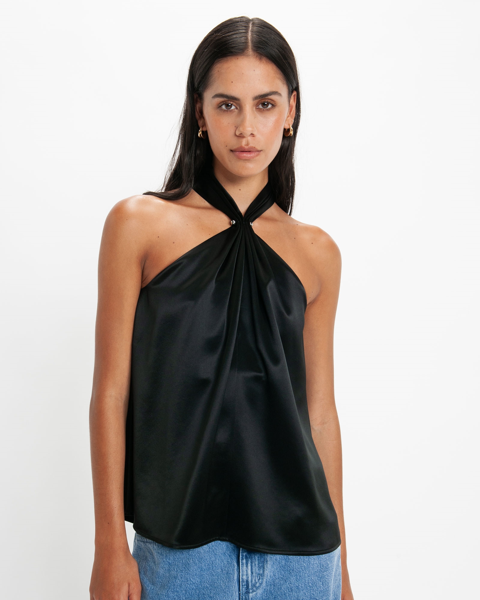 Satin Halter Top | Buy Tops and Shirts Online - Cue